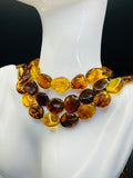 Handmade Baltic Amber Necklace Set (3 Pcs) – Polished Flat Beads