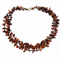 Handcrafted Cognac Baltic Amber Multi-Strand Statement Necklace